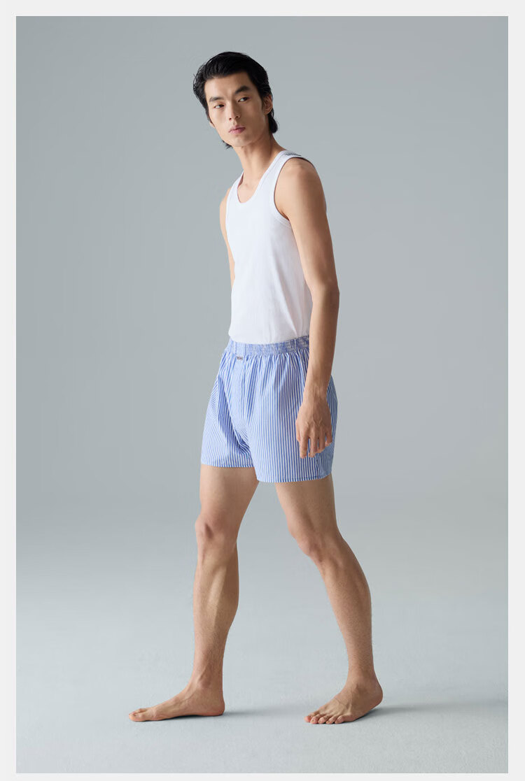 HLA [Chen Zheyuan's Choice] Men's Tank Top, Sleeveless Cotton Striped Textured Undershirt, Basic Thin Undershirt for Layering 5