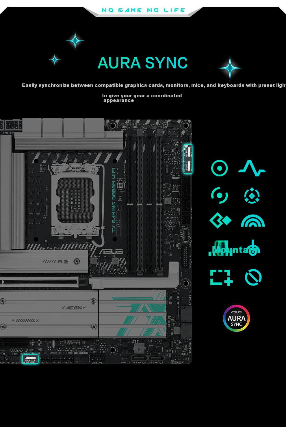 ASUS TX GAMING B860M WIFI Motherboard, Supports CPU 270K/265K/245K (Intel B860/LGA 1851) 14