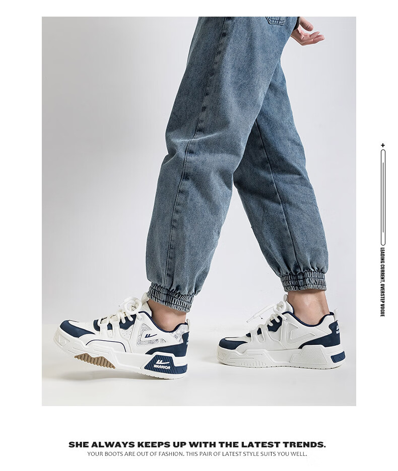 Huili Official Canvas Shoes for Men, Spring And Autumn Style Breathable Shoes, Lightweight Versatile White Sneakers, Sports Casual Shoes, White And Navy Blue, Size 39 6