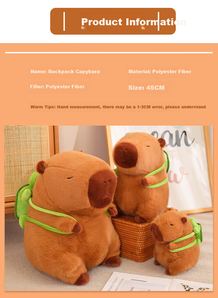 Beishangxing Capybara Plush Doll Large Stuffed Toy Children's Companion Pillow for Boys And Girls Birthday Gift 1