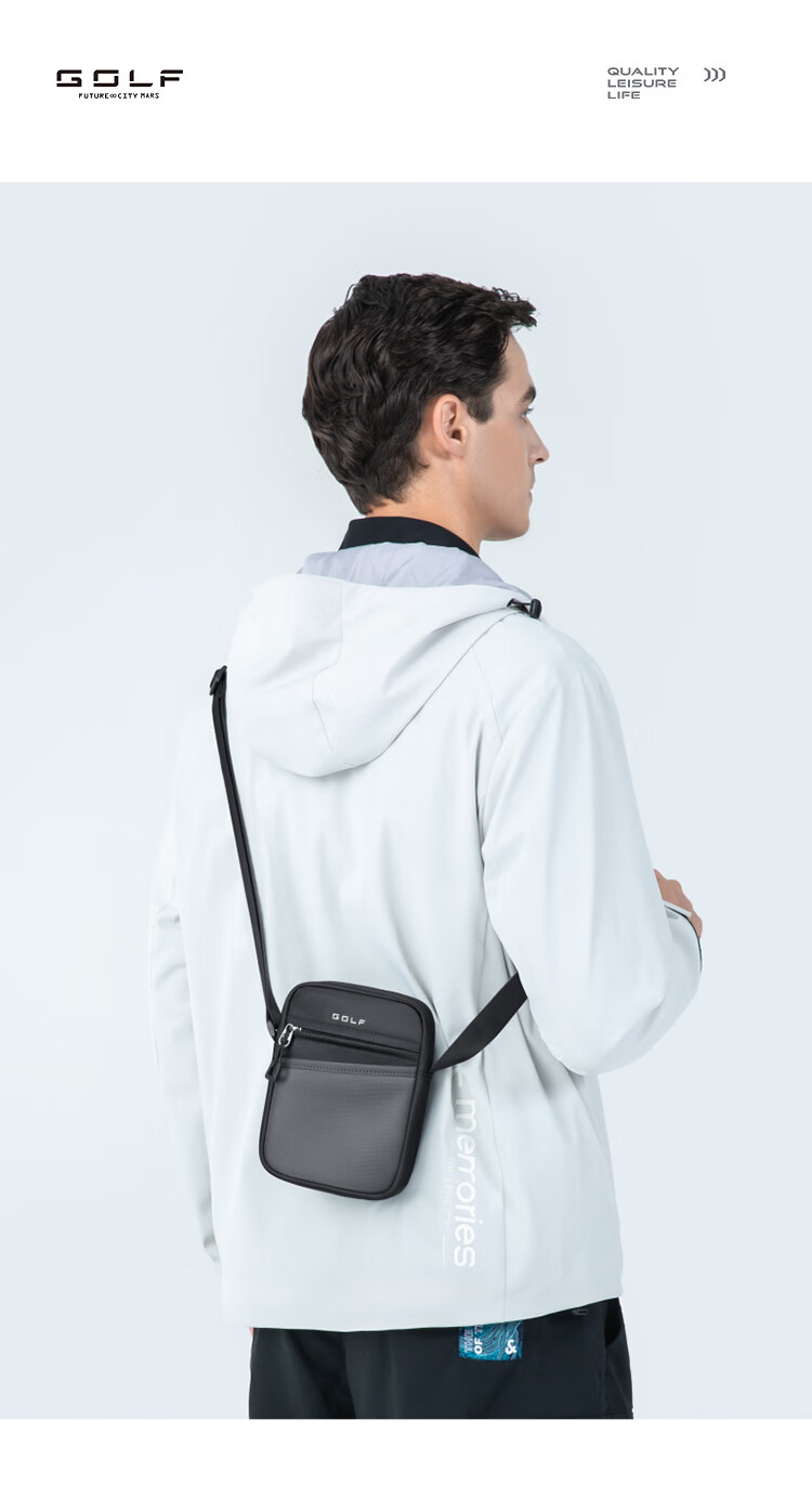 GOLF Shoulder Bag for Men, Casual Crossbody Bag, Lightweight Mini Phone Bag, Versatile Small Backpack, Hanging Bag, Sports Bag 4