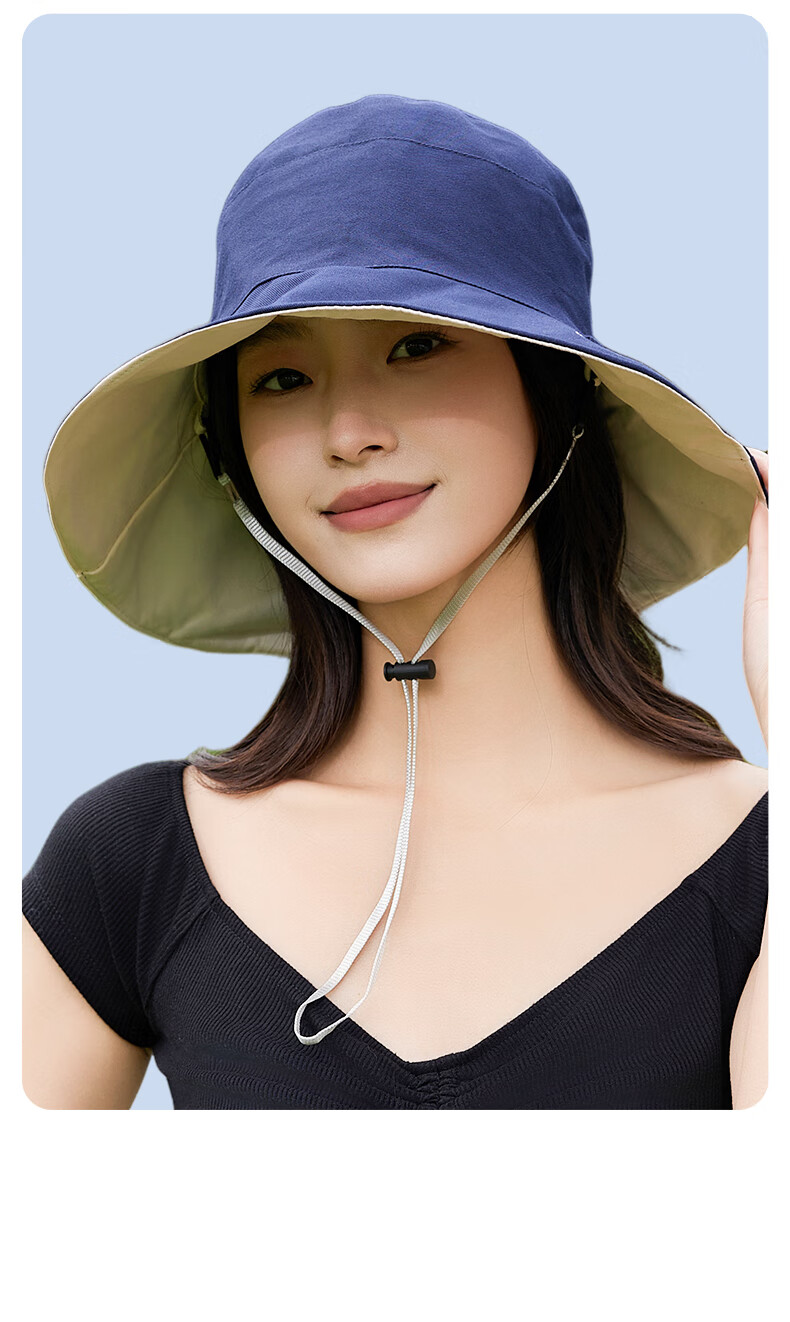 FitonTon Sun Protection Hat for Women, Summer Outdoor Beach Cycling Sun Hat, Versatile Double-Sided Fisherman Hat 12