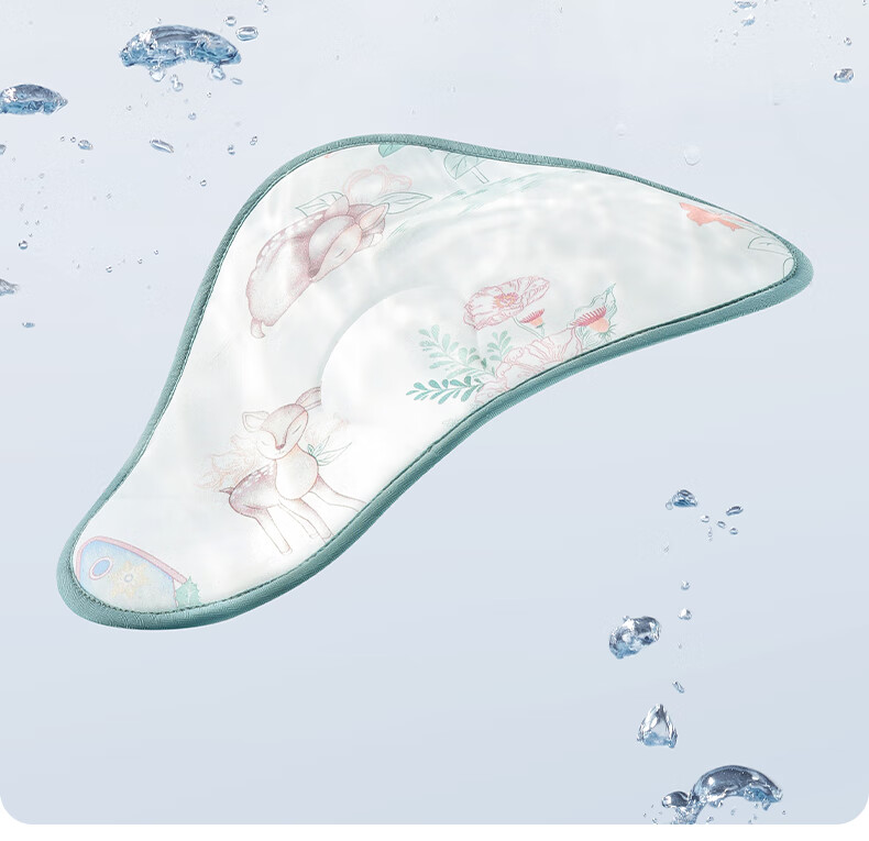 Betis Baby Pillow Summer Breathable Newborn 0-6 Months Ice Silk Cooling Pillow Children's Cloud Piece Pillow Yun Whale Fantasy 15