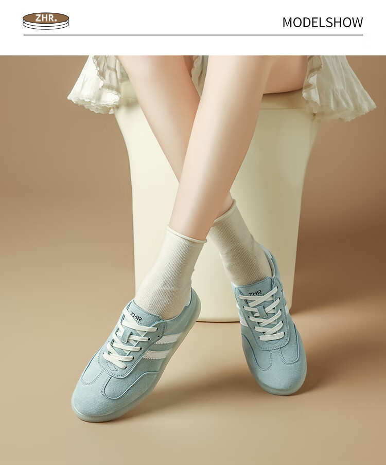 ZHR Dexun Women's Shoes, Fresh Dopamine Versatile Women's Shoes, Soft-Soled Comfortable Casual Shoes, M606, Blue, Size 39 8