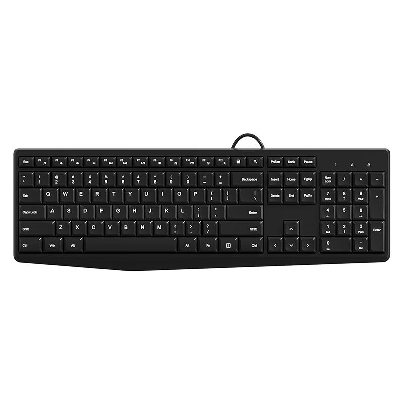 BOW Hangshi K160U Wired Keyboard, Laptop And Desktop Computer Office Ultra-Thin Silent Keyboard, Portable Keyboard with 106 Keys, Black [Business Purchase Good Price]
