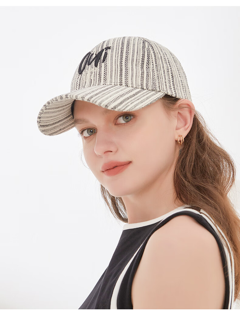 ELLE Baseball Cap for Women, Outdoor Fashion, Three-Dimensional Embroidery, Sun Protection, UV-Resistant, Large Head Circumference, Duck Tongue Hat, Mid-Autumn Festival 15