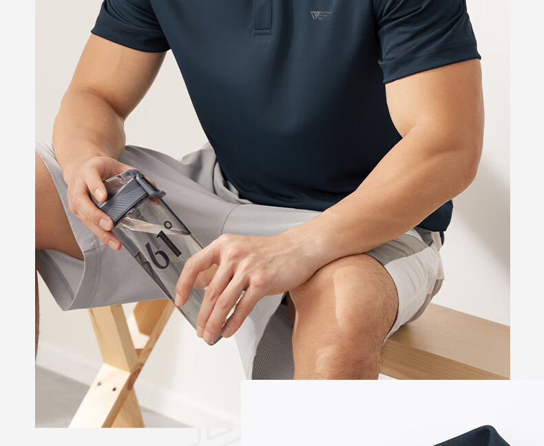 361° Men's Short-Sleeve T-Shirt, Summer Quick-Dry Polo Shirt, Running Fitness Sportswear, Half Sleeve, 652524102D-8 13