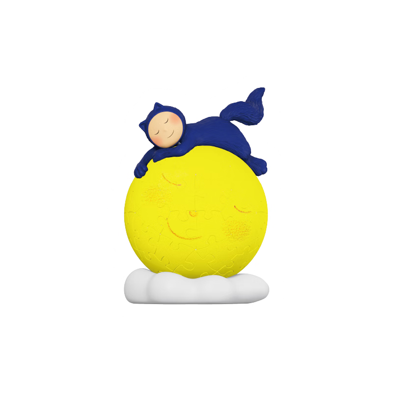 3D-JP Jimmy Moon Forgot Series Figurine 61-Piece 3D Puzzle Creative Night Light Birthday Gift Dream Together