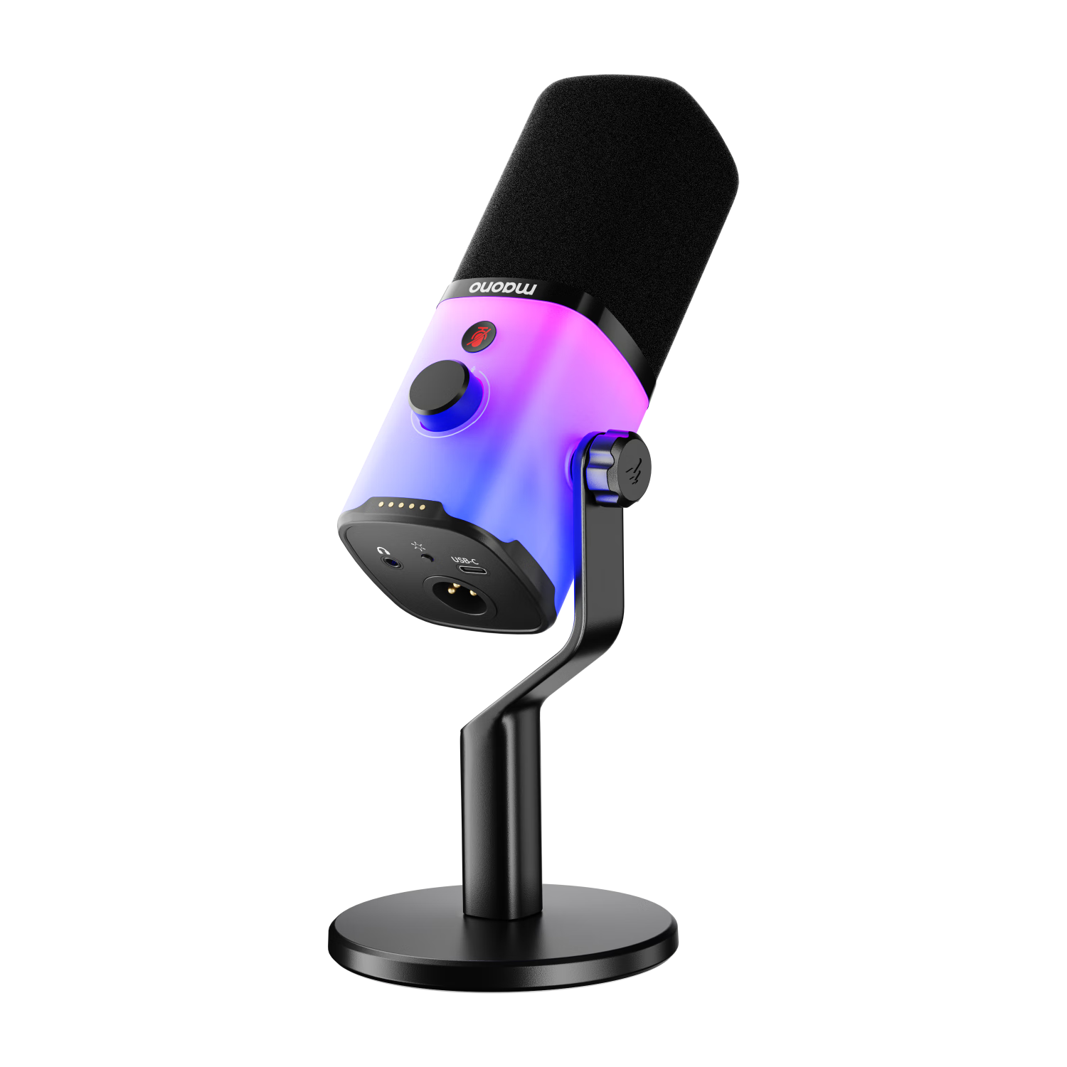Maono Dynamic Microphone for Computer Live Streaming, Gaming, E-Sports, Noise Reduction, Singing, Recording, USB with Built-In Sound Card, Mobile Phone Audio Pickup, Shanke Pd100x