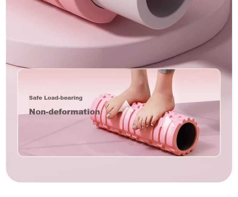 Duweike Foam Roller Muscle Relaxation Roller Spiky Massage Stick Leg Massage Yoga Stick Green White 45cm 10