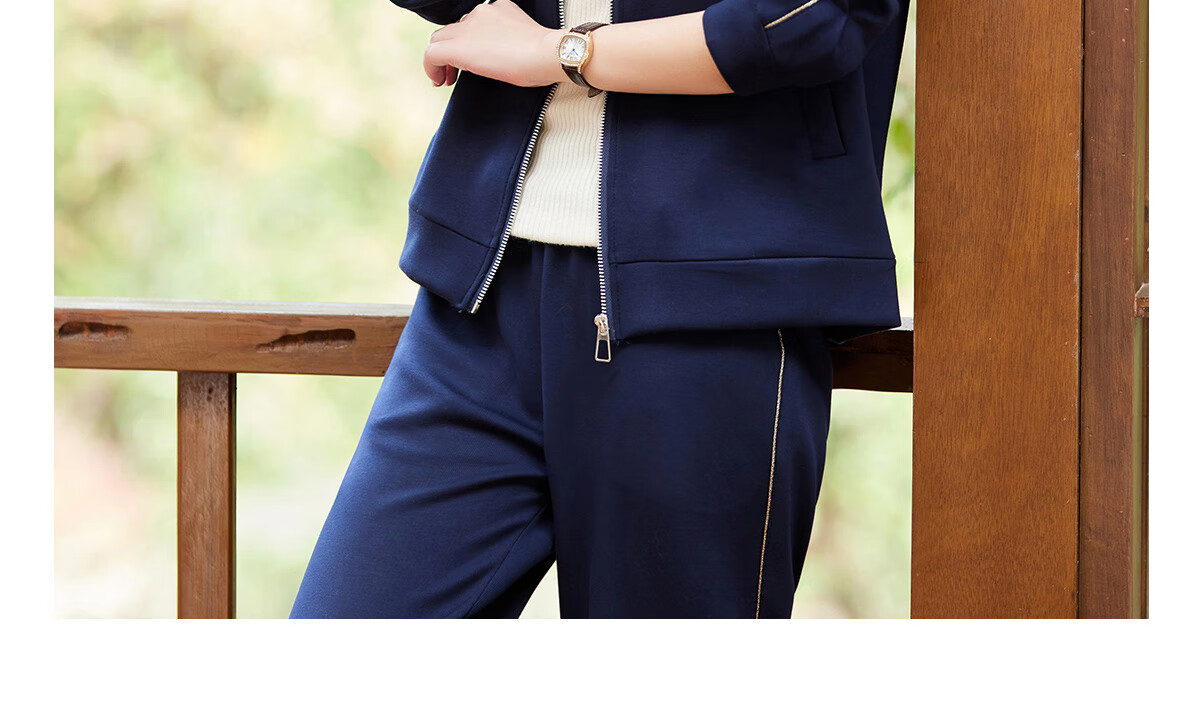 Yuzhaolin Mom's 2025 Spring Autumn Sports Suit Middle-aged and Elderly Women's Long Sleeve Sportswear Two-piece Set Y51K045 11