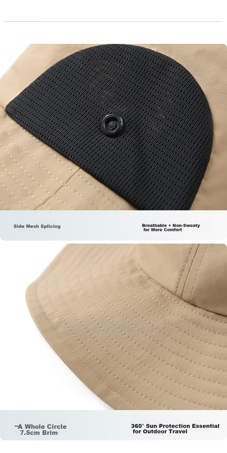 JIUMU Sun Protection Hat for Women, Sun Visor Cap, Fisherman Hat, Summer Outdoor Face-Covering UV Protection Hat for Wome 15