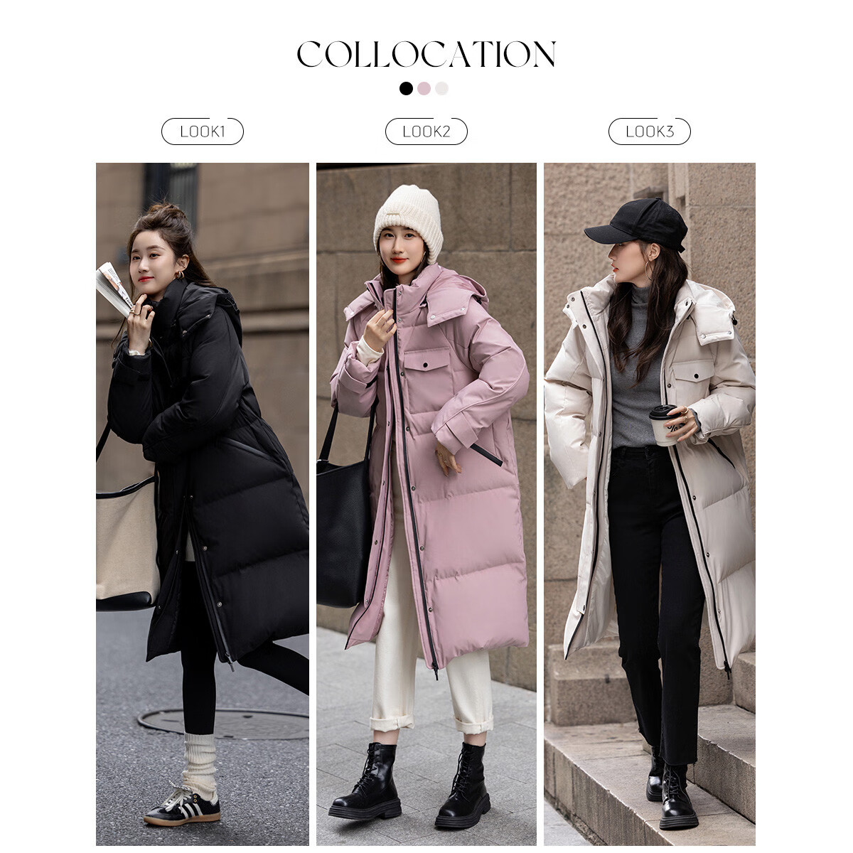 Dme [Nordic Cotton Triple Protection System] Winter Outdoor 90% Duck Down Hooded Long Women's down Jacket, Warm Coat