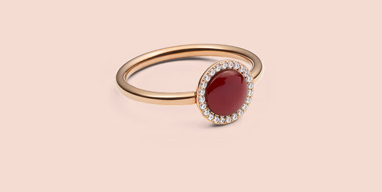Daniel Wellington DW Ring Women's Gorgeous Red Agate Ring Light Luxury Vintage Fashion Birthday Gift for Girlfriend DW1258 4