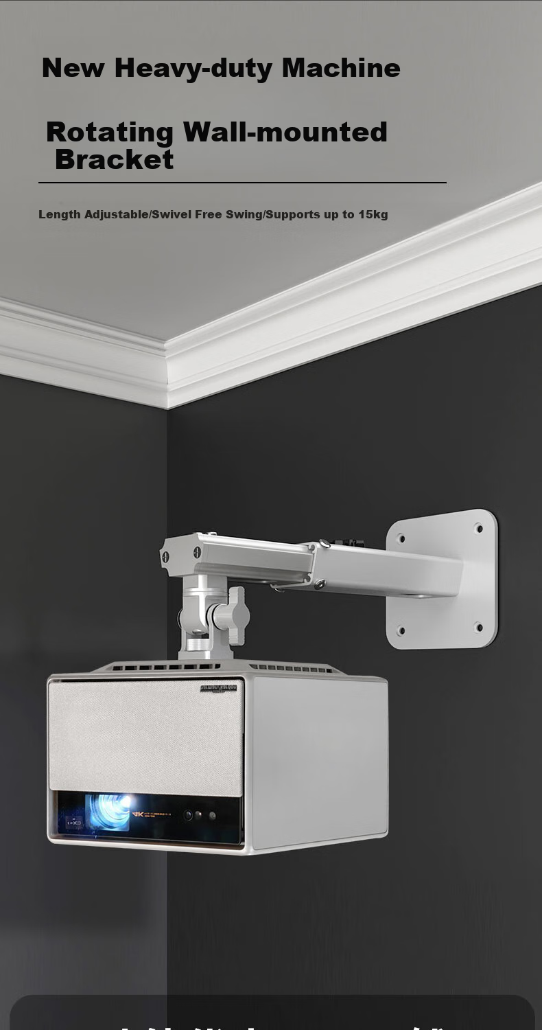 CINE Projector Wall Mount Bracket Bedside Hanging Wall Stand Suitable for XGIMI RS20, H6, Dangbei D7X, Hisense M2, Jmgo N1S, Big Eye Orange Projectors Wall Mount PH36 Silver 1