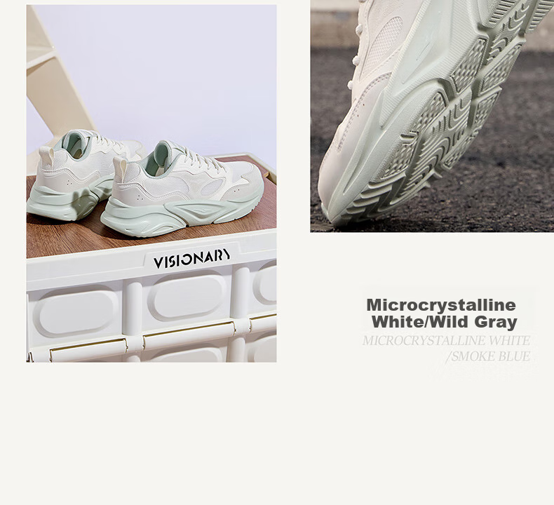 ERKE Men's Shoes, Spring New Lightweight Casual Shoes, Soft Sole Non-Slip Dad Shoes, Shock-Absorbing Wear-Resistant Sneakers | Kuanglan 3 20