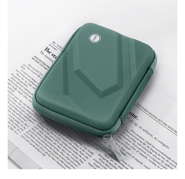 BUBM 2.5-Inch Portable Hard Drive Case, Multifunctional Cable Storage Box, USB Flash Drive And Phone Case, Power Bank And Earphone Protective Sleeve, Digital Accessory Storage Bag, Gree 9