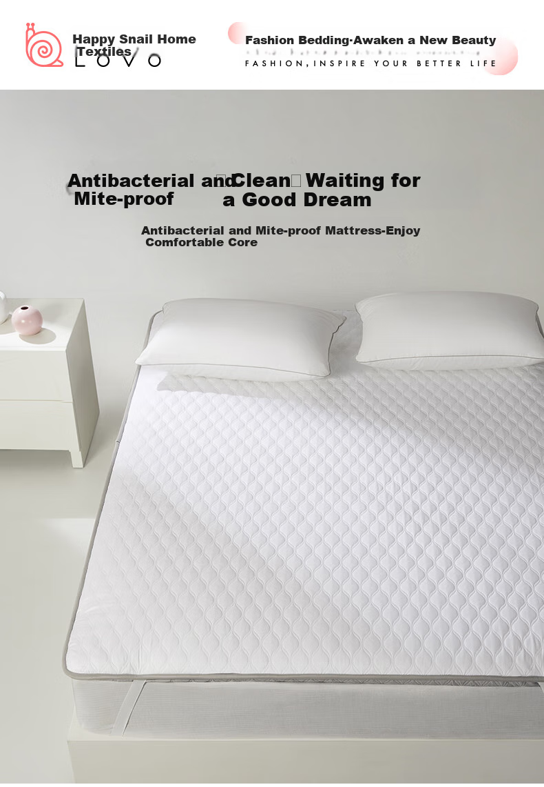 LOVO Luolai Mattress Pad, Thickened Soft Mat, Tatami, Antibacterial, Anti-Mite, 135*200cm, White, for Student Dormitory 1
