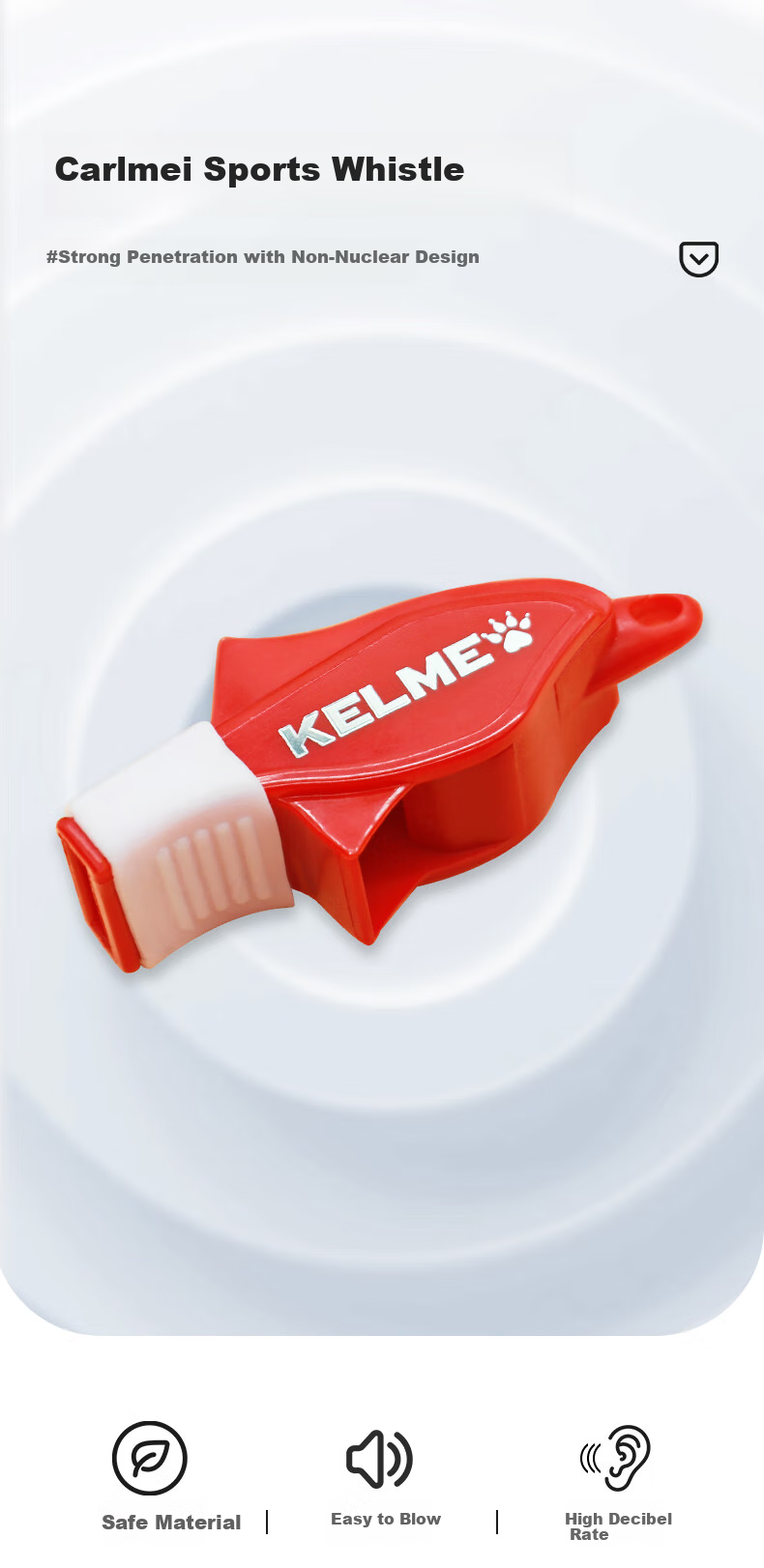 KELME Whistle for Outdoor Survival, Dolphin Whistle for Referee, Football, Basketball, Volleyball, Sports Coach, Professional Competition Training Whistle 1