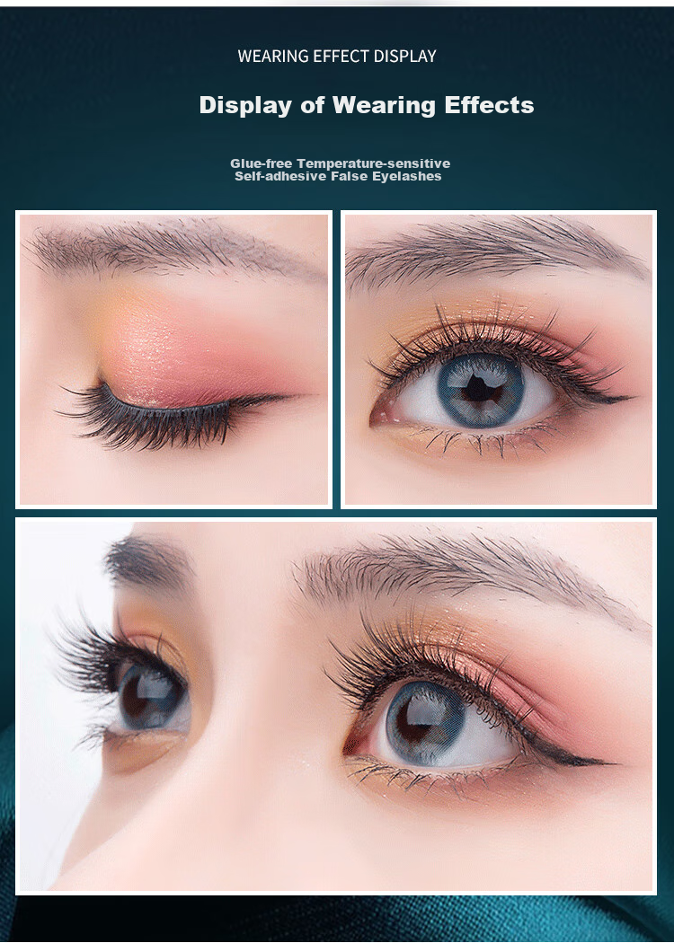 Jianyingshu Daily Bare Makeup False Eyelashes 1 Pair, Reusable, Trimmable, Full-Length Simulated One-Piece Grafted Eyelashes 3