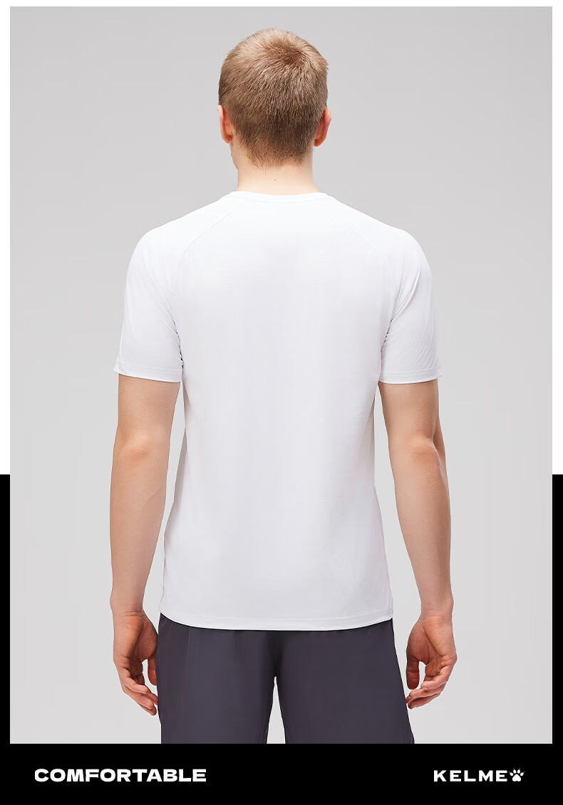 KELME Sports T-Shirt for Men, New Summer Outdoor Running Fitness Training Breathable Cool Sun Protection Short-Sleeve Top 13