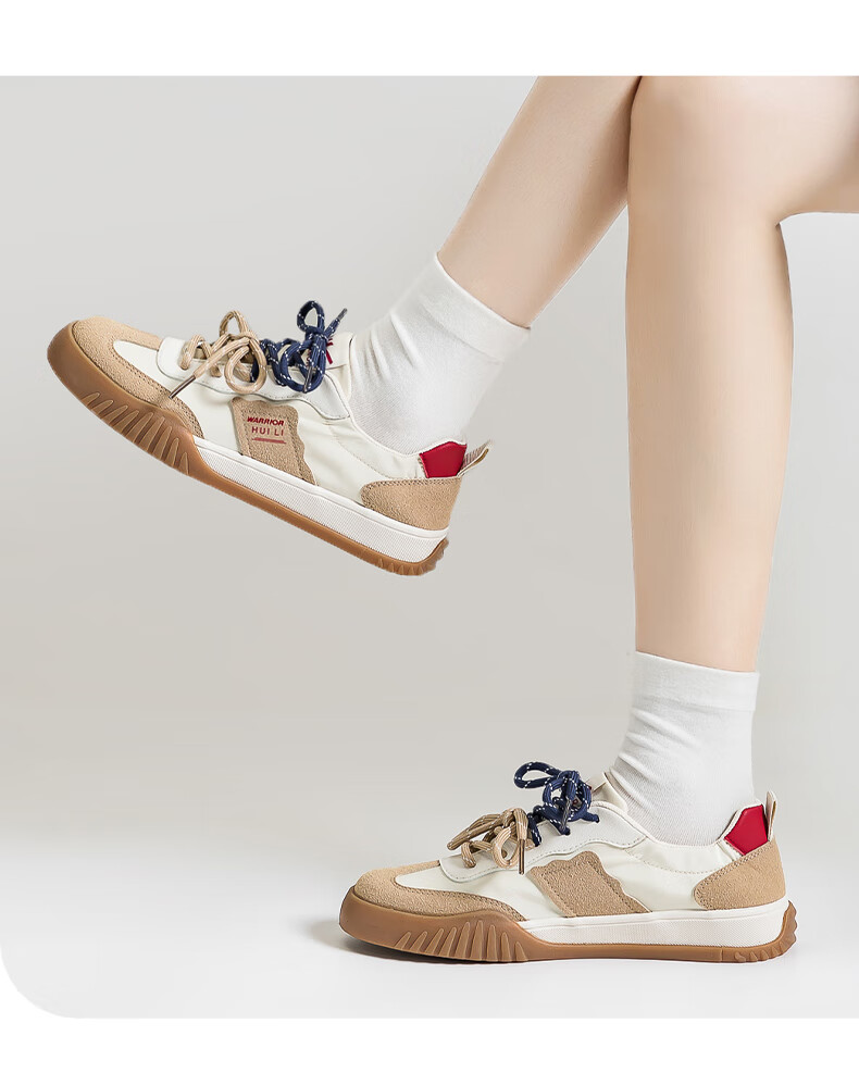 Huili Official Women's Sneakers, Summer 2026 Women's Shoes, Retro Trendy Comfortable Dexun Shoes for Women, Beige-Gray Size 35 10