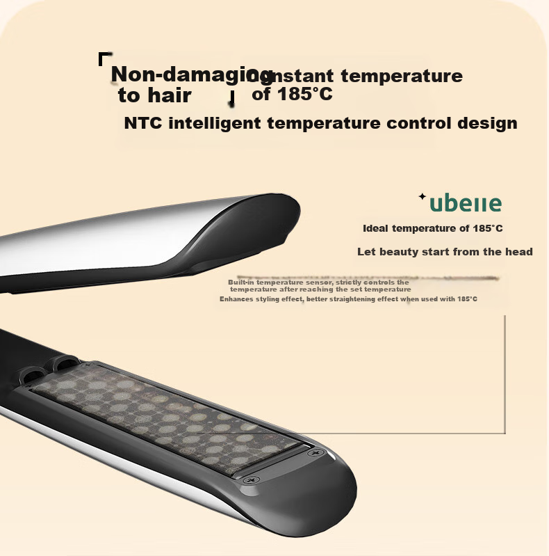 UBelle Hair Straightener And Curling Iron, 500 Million Negative Ions, Gentle on Hair, Dual-Use Straightening Iron And Curling Wand, Flat Iron with Hair Clip, Birthday Gift for Girlfriend Or Wife 8
