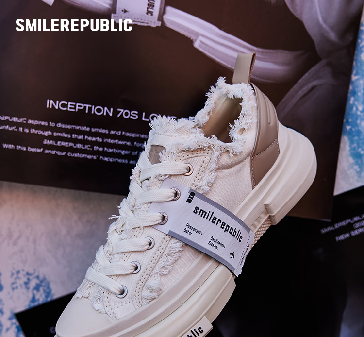 Smilerepublic [Xu Yiyang's Choice] 70S Classic Black/white Low-Top Canvas Shoes, Black, Size 38 9