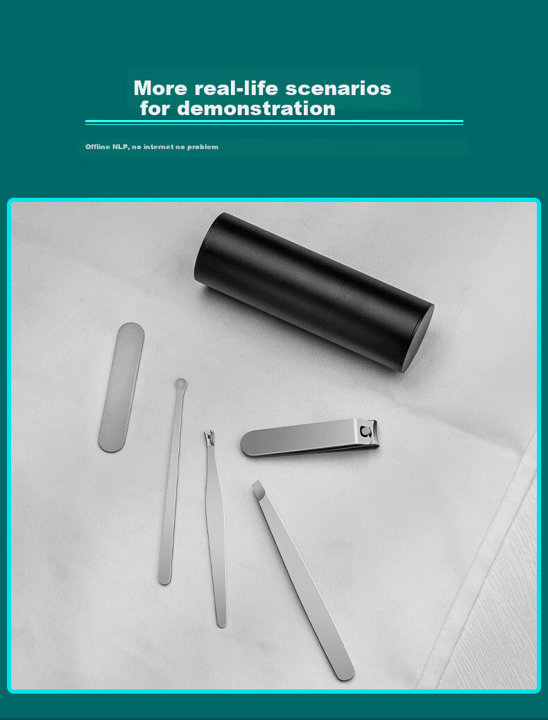 DOOKOO Stainless Steel Nail Clipper Set of 5 DK-XF0121, Nail Clippers And Nail File Set, Natural Color 10