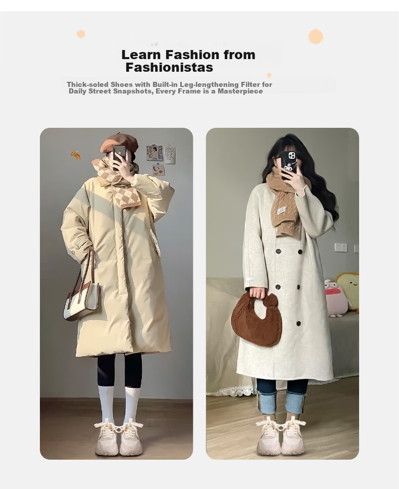 ZHR Women's Casual Shoes with Thick Soles, Fashionable And Versatile Spring And Autumn Women's Shoes, Trendy Simple Dexun Shoes for Women, QS26 Beige, Size 35 5