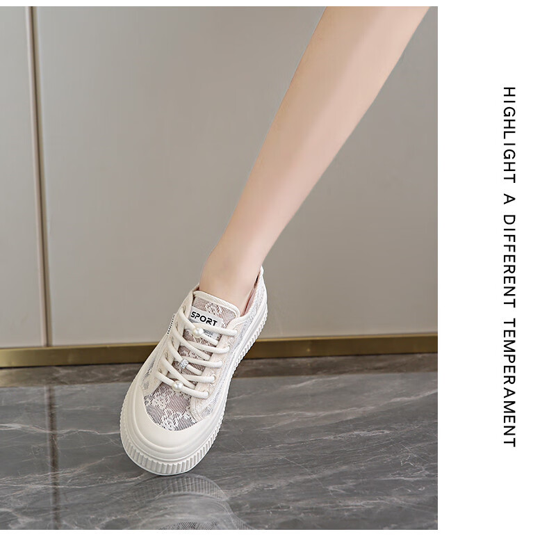 CARTELO Women's Summer Lace Mesh Fisherman Shoes Breathable White Sneakers Mesh Shoes for Women 1585 Off-White Size 38 21