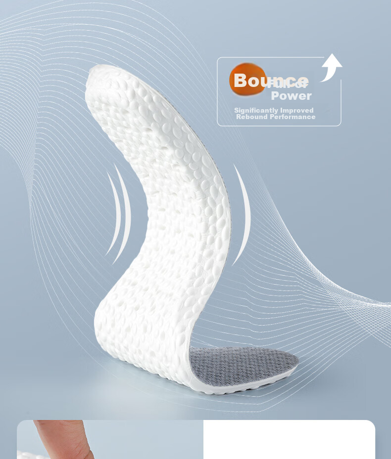 FOOTOPPO Sports Shoe Insoles for Men, Ultra-Soft Shock-Absorbing Squishy Feel Insoles for Military Training, Basketball Shoes And Running Shoes for Both Men And Wome 6