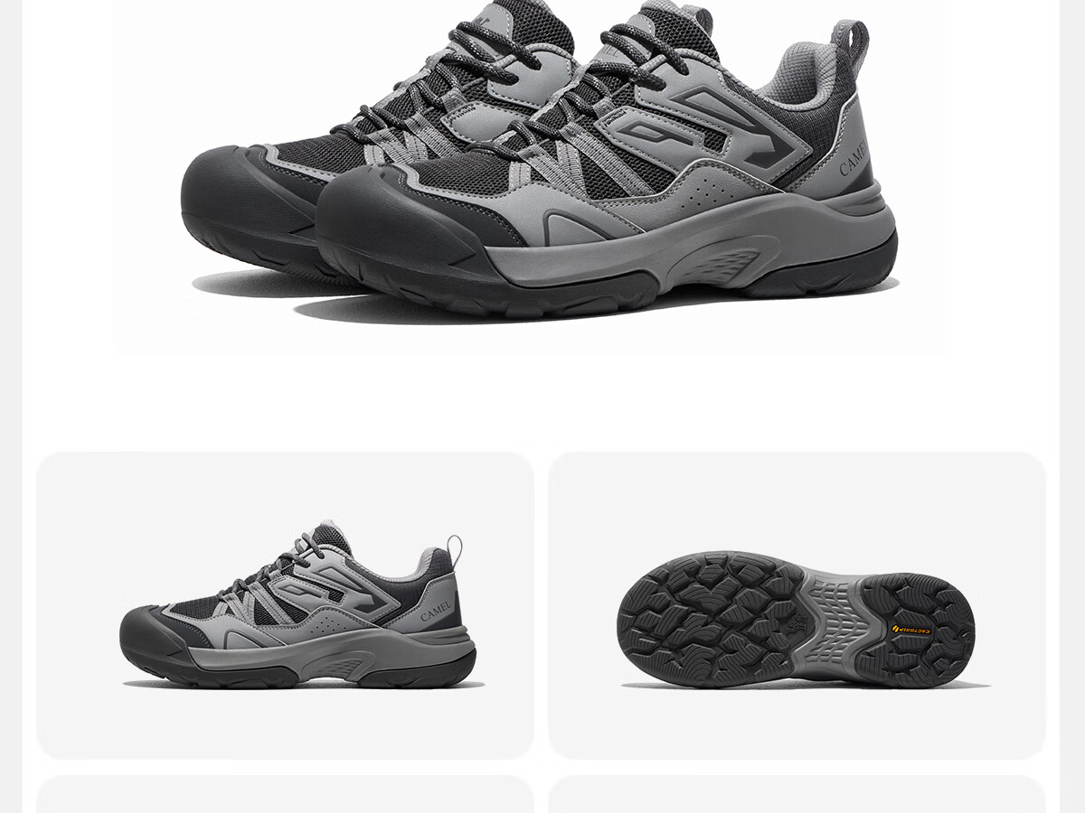 CAMEL Kunlun Mountain 2.0 Outdoor Casual Shoes Spring Men's Hiking Non-slip Wide Toe Cute Sports Shoes for Women 7697 Size 38 22