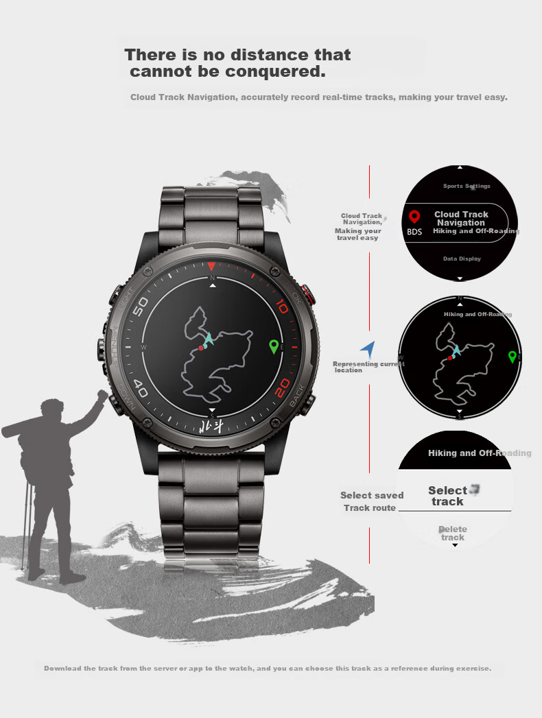 Beidou Watch Syntime Pilot Satellite Timekeeping Positioning Waterproof Heart Rate Sports Multifunctional Smart Outdoor Watch 20