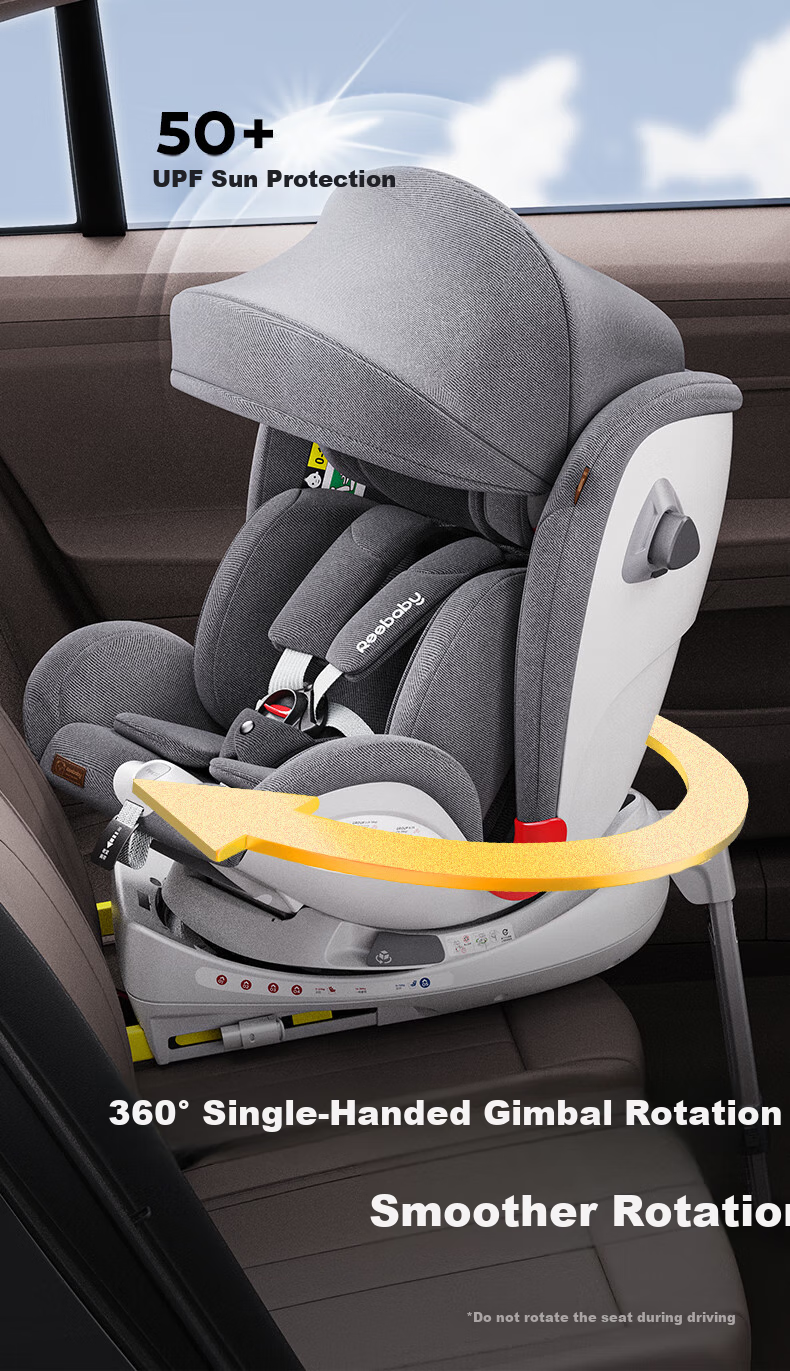 Reebaby Qirui Max Child Safety Car Seat for Ages 0-4 All-Age I-Size Certified, In-Car Voice Interactio 7