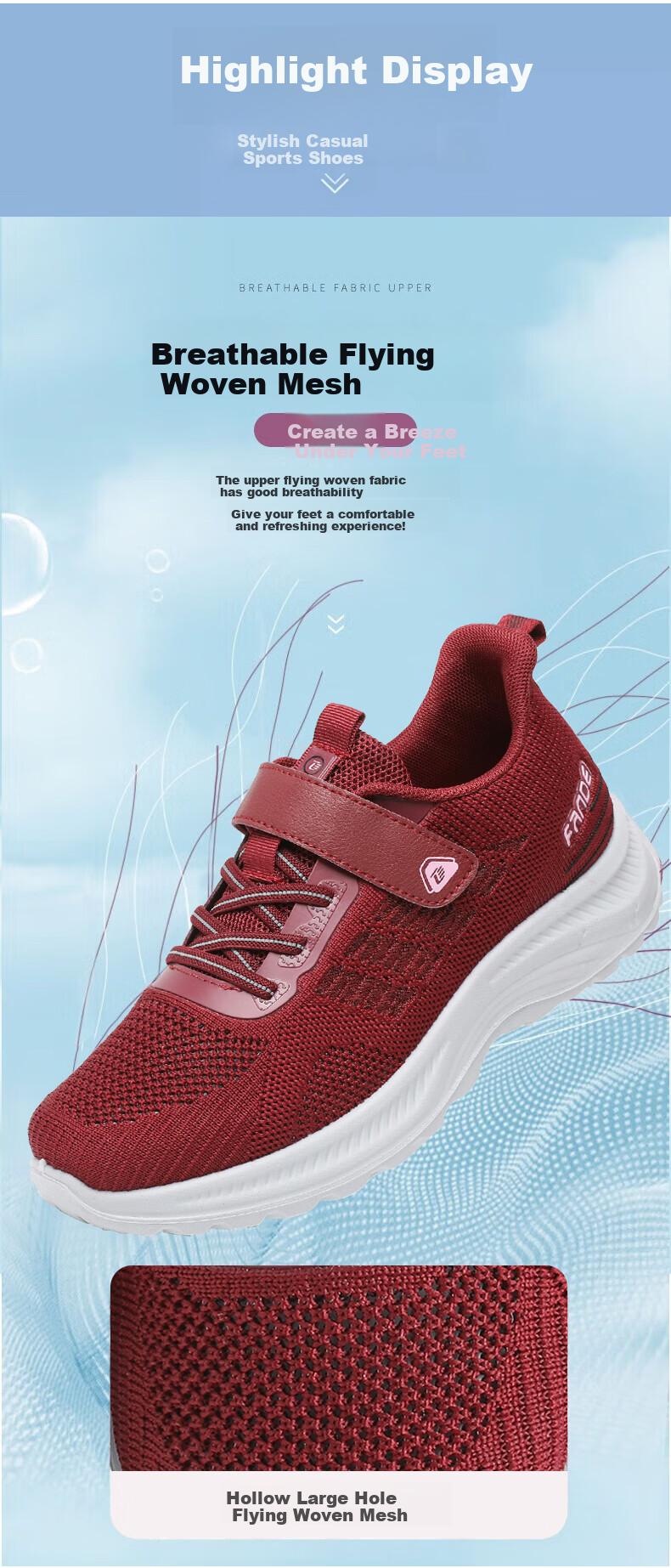 Ankang Summer Sports Shoes, Soft Sole, Middle-Aged And Elderly, Mesh Breathable, Walking Shoes for Mothers, Old Beijing Cloth Shoes for Women, A6009, Black, Size 39 7