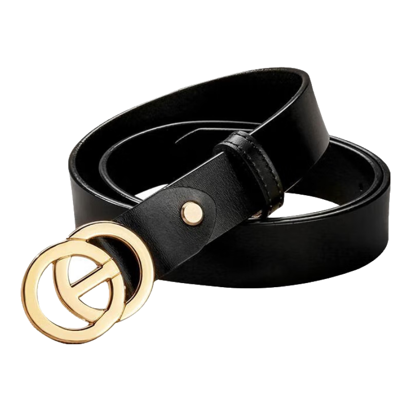 CARTELO Women's Leather Belt, Decorative Thin Skirt Belt, Fashionable Casual Versatile Waistband, Gift for Girlfriend