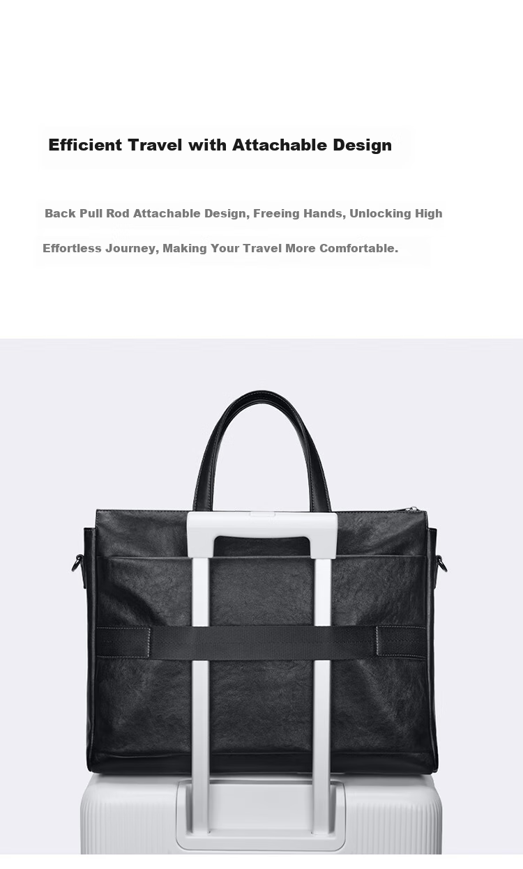 GOLF Business Briefcase, Men's Soft Leather Handbag, 15.6/16 Inch Laptop Bag, Office Travel Shoulder Crossbody Bag 7