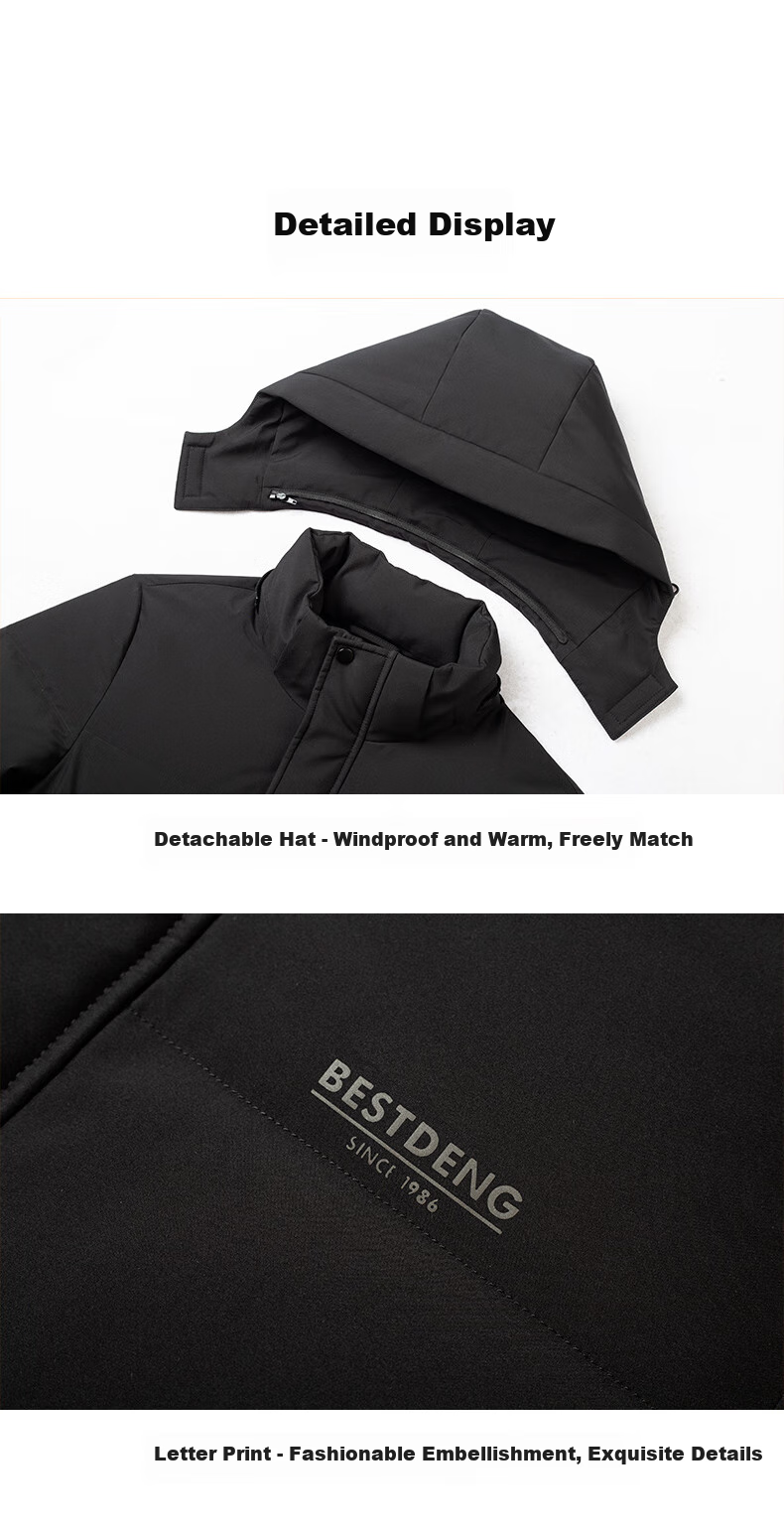 Yalu Dad's down Jacket for Men, Short Style, New Winter 2026 Model, Thickened Warm Business Middle-Aged And Elderly Winter Coat 15