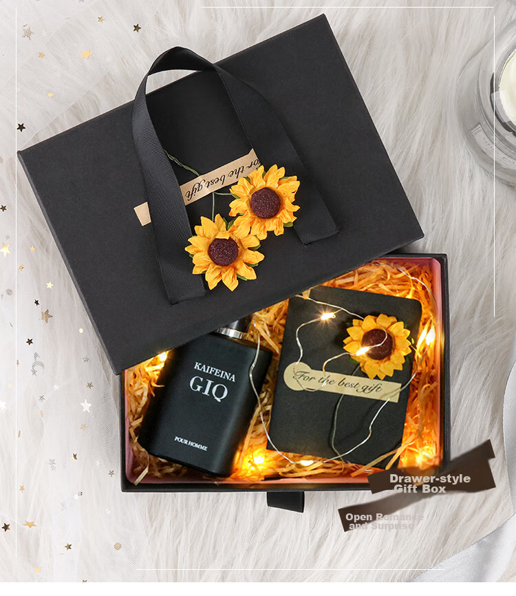 TaTanice Gift Box, Empty Box for Festivals And Birthdays, Gift Packaging Box, Companion Gift, Starry Black And Gold 1