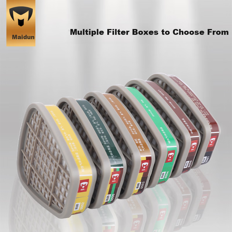 MAIDUN 6001 Filter Cartridge, Anti-Formaldehyde Pesticide Spray Paint Welding Chemical Gas Organic Vapor, Universal 3m6001cn, 1 Pack 2 Pieces