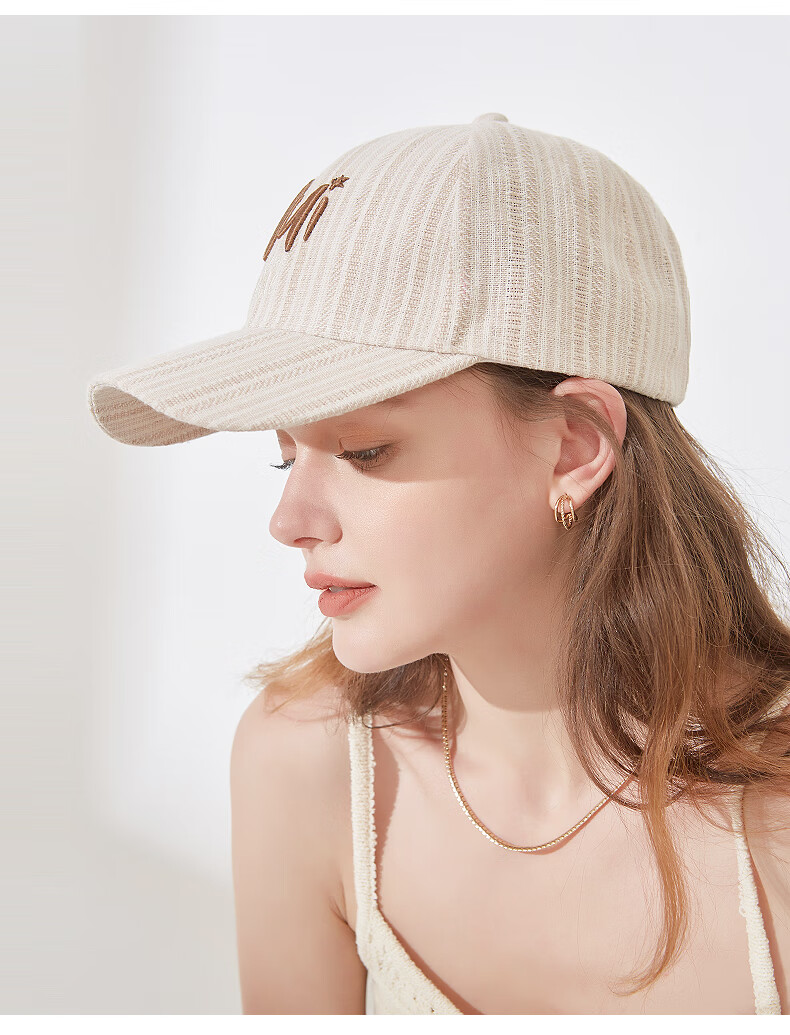 ELLE Baseball Cap for Women, Outdoor Fashion, Three-Dimensional Embroidery, Sun Protection, UV-Resistant, Large Head Circumference, Duck Tongue Hat, Mid-Autumn Festival 14