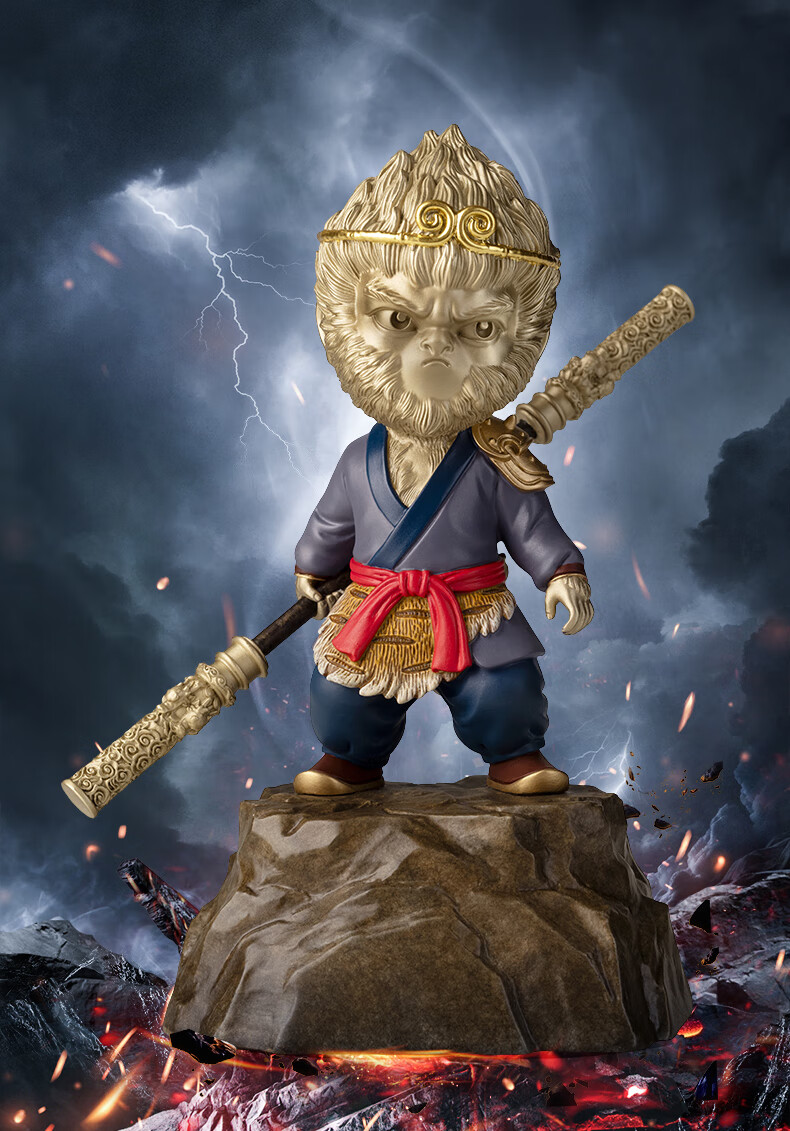 Master Tong "Wukong the Peerless Hero (Cute Version)" New Monkey King Copper Figurine Valentine's Day Gift 3