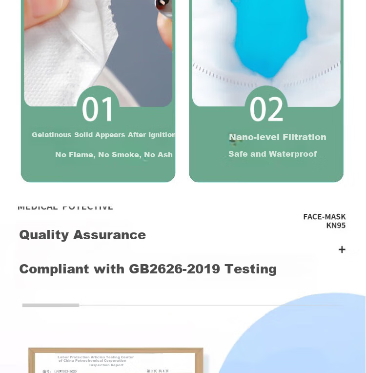 Gongtai KN95 Dust-Proof Activated Carbon Face Mask, Anti-Influenza, Construction Odor, Breathable Industrial Dust GT9502, 50 Pieces 10
