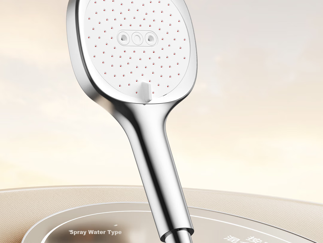 JOMOO Shower Set with Brass Piano Key Design, Descaling, Waist And Back Sprays, Massage Function, Constant Temperature, SPA Shower System 26192-695/1B 31