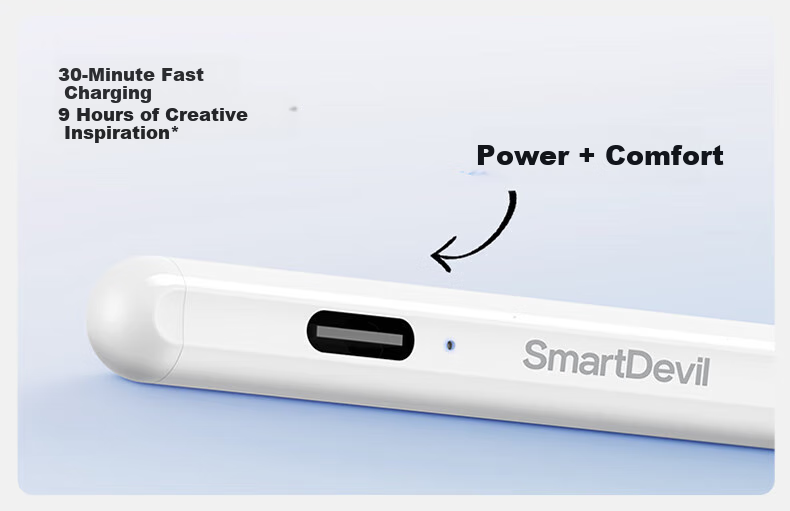 Shanmo Capacitive Stylus Compatible with IPad 2026 Pro/Air/Mini, Apple Pencil Alternative, Second-Generation Anti-Mistouch Writing And Touch Pen with Light Display on Body 18