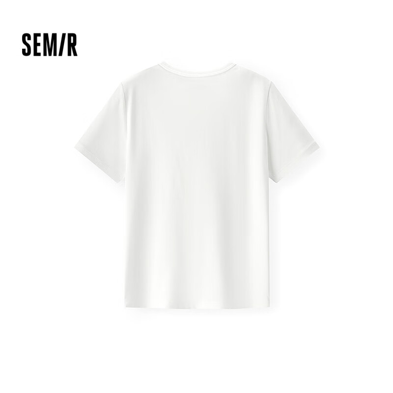 Semir Women's Short Sleeve T-Shirt, Cropped Fit, Slimming, Regular Shoulder, Inner Layering, Summer Cool Feel, Fitted Base Shirt, 109326100001