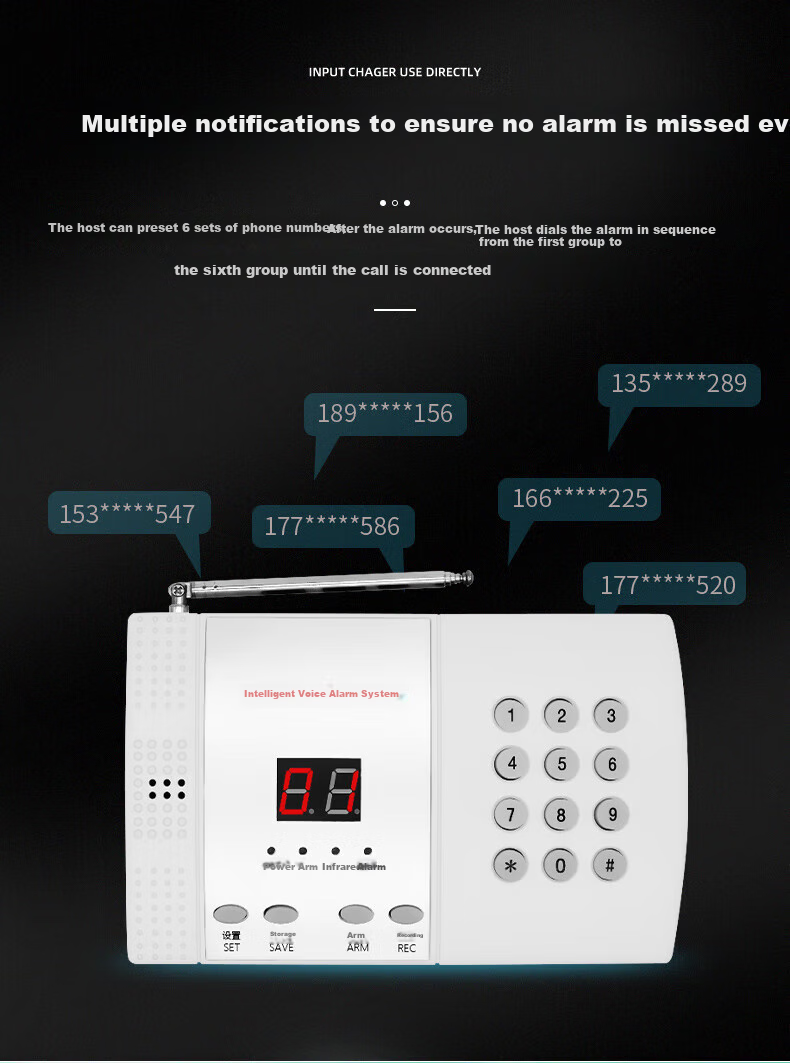 LFang AE99 Home Security Alarm System with Infrared Sensor for Doors And Windows, Smart Phone Notification for Shop Protectio 2