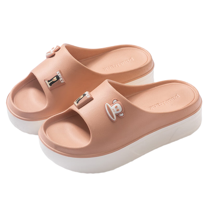 Paul Frank, Lightweight EVA Slippers, Versatile for Spring And Summer Outdoor Wear, Women's Home Use, Thick-Soled Sandals, 6325 Lotus Pink, Size 255