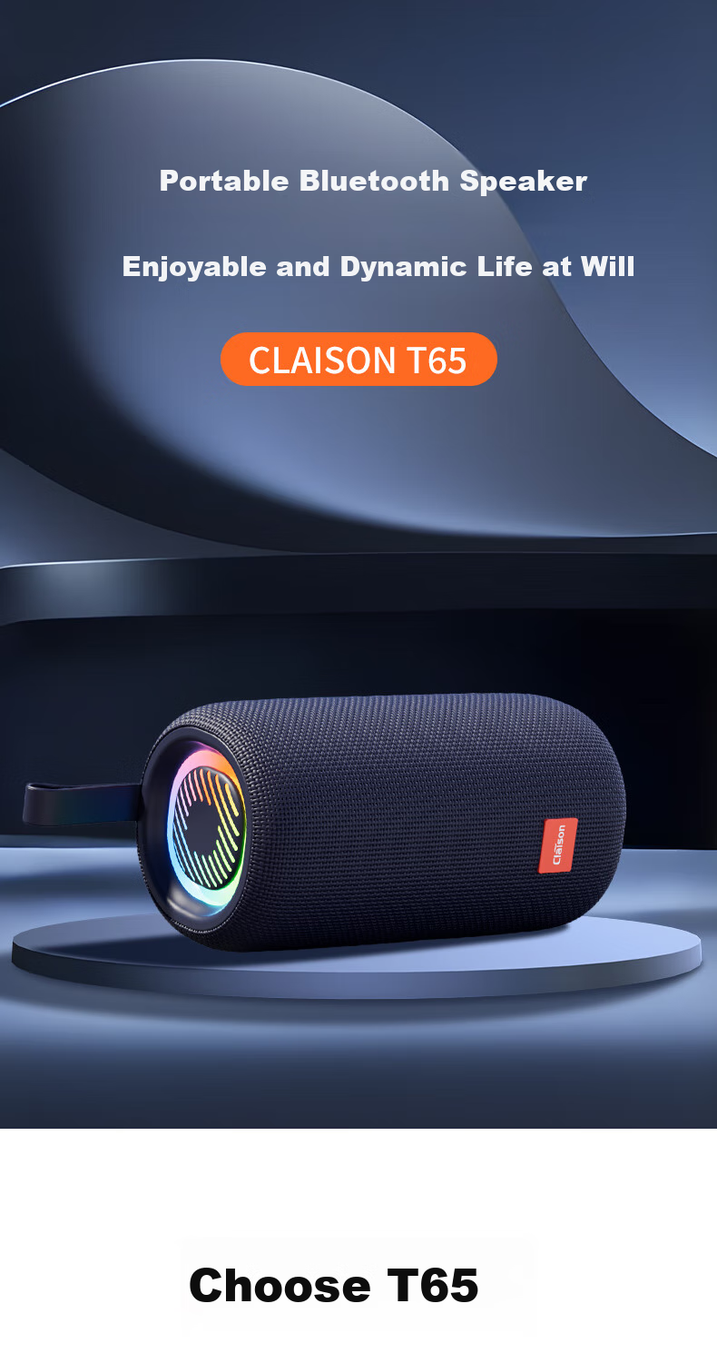 CLAISON T613 2026 New Berlin Sound Portable Bluetooth Speaker AI Tuning Long Battery Life Ambient Lighting IP67 Waterproof Harman-Level Sound 1